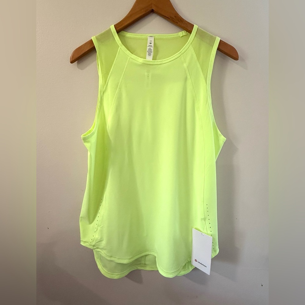NWT Lululemon Athletica Neon Yellow Sculpt Tank Top